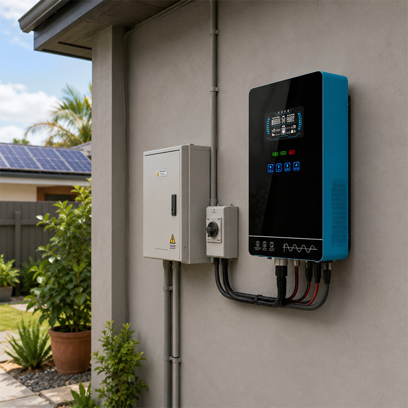 POWLAND Off-Grid Inverter 4kW 24V Pure Sine Wave Built-in 140A MPPT WiFi 110A AC Charger