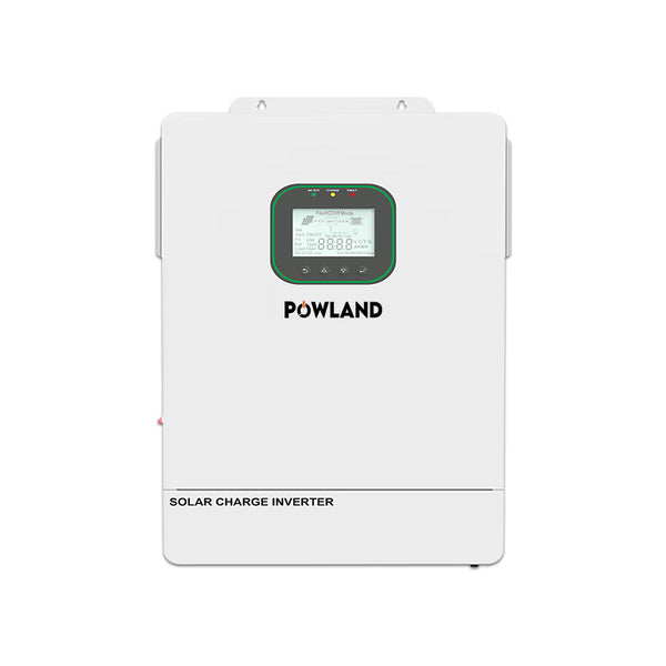 POWLAND 6.5kW Solar Hybrid Inverter Charger 48V DC to 120V AC Built in 120A MPPT Charge Controller up to 6 Parallel WiFi