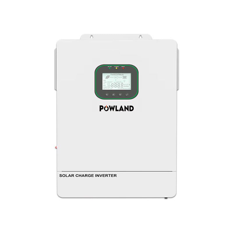 POWLAND 6.5kW Solar Hybrid Inverter Charger 48V DC to 120V AC Built in 120A MPPT Charge Controller up to 6 Parallel WiFi