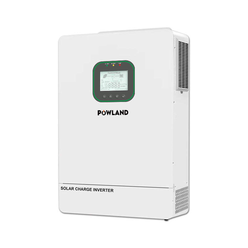 POWLAND 6.5kW Solar Hybrid Inverter Charger 48V DC to 120V AC Built in 120A MPPT Charge Controller up to 6 Parallel WiFi