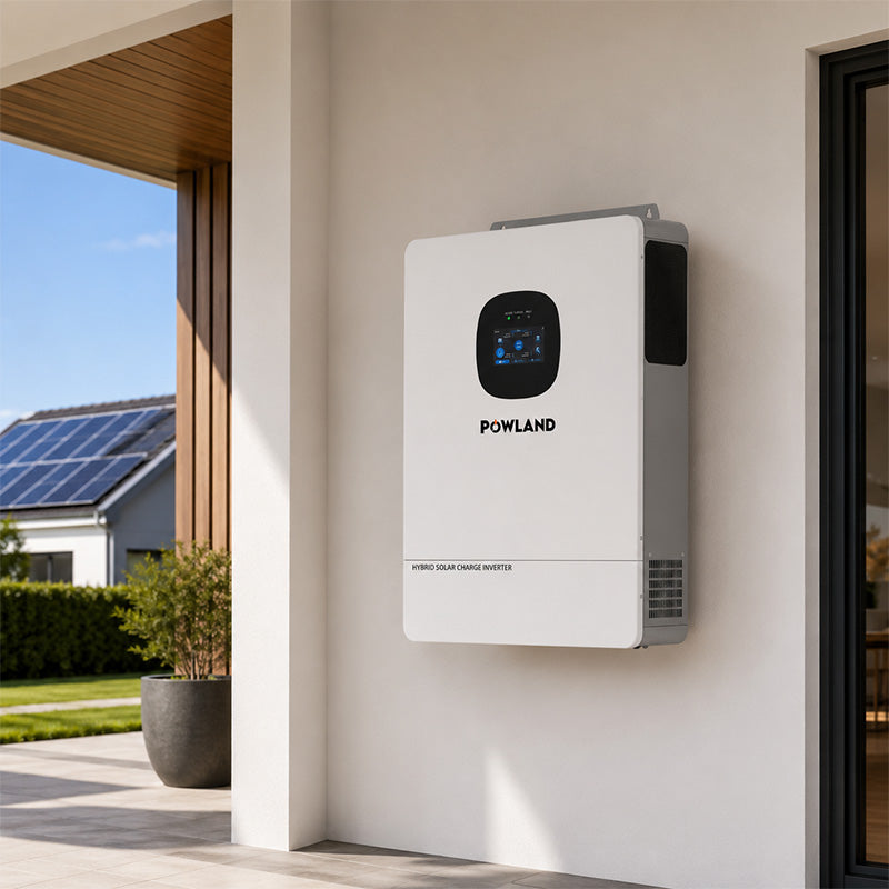 POWLAND 10kW Grid-Tied Hybrid Solar Inverter 48V DC to 120V/240V AC Split Phase MPPT  WiFi UL1741